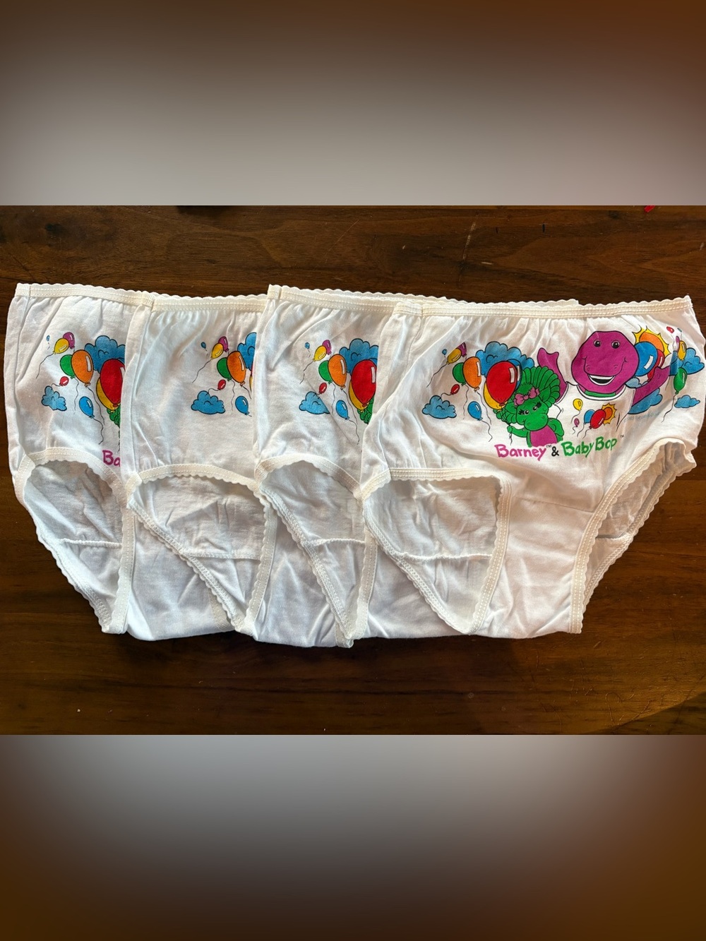 1993 Fruit of the loom Barney - Pack of 4 - New